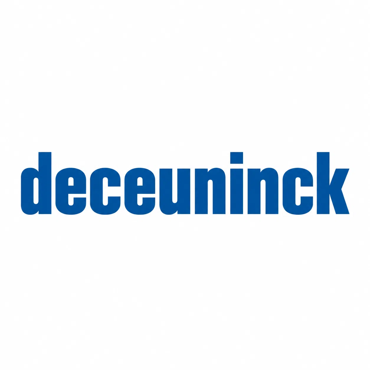 Logo bleu « deceuninck » sur fond blanc