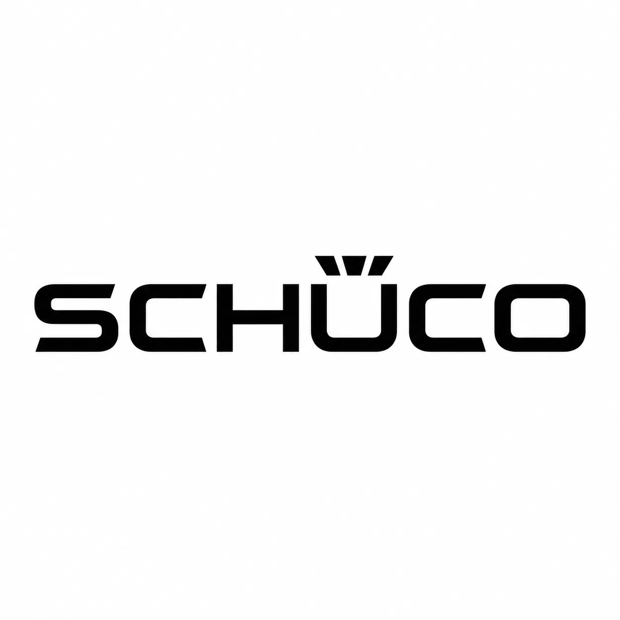 Logo minimaliste SCHÜCO en noir